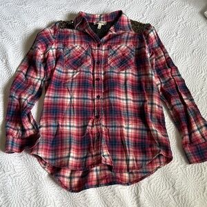 Express Plaid Sequin Flannel
